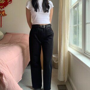 Curve Love High Rise 90s Relaxed Jean in No Fade Black